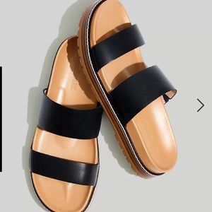 Madewell, Black Slide on Sandals, Never Worn, Women’s Size 7